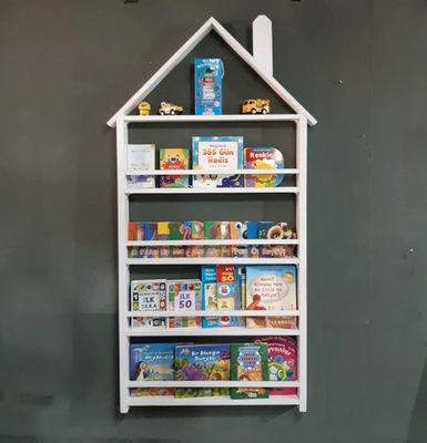 202406 Kinderbuchregal Holzwand Montessori Massivholz Kinderzimmer Wandregal