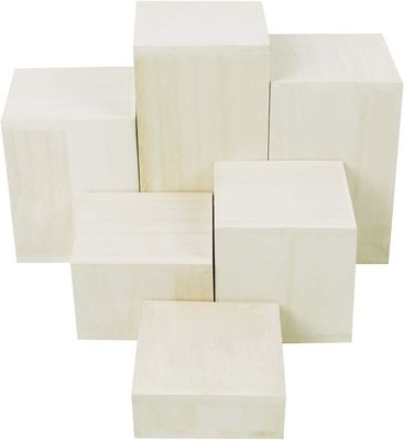 Holz-Display-Stand für Schmuck und Accessoires 6 Stück Quadratrischer in Brenndruck