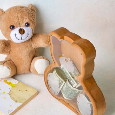 202407 Erstes Geburtstagsgeschenk für Ostern Tier Münzenbank für Jungen Lackiert und handgefertigt