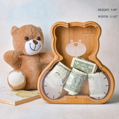 202407 Erstes Geburtstagsgeschenk für Ostern Tier Münzenbank für Jungen Lackiert und handgefertigt