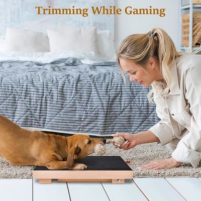 Lackiertes Holz-Hunde-Kratzplatten mit abnehmbarem Deckel und Leckerbissen zum Nageltrimmen