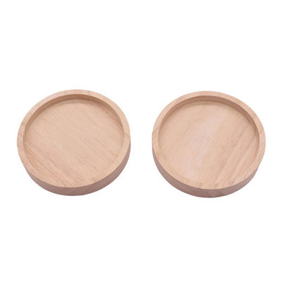 Nachhaltige runde Buchenholz Trinkmatten zum Schutz