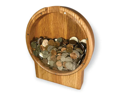 Customized Logo Holz-Schweinchenbank Kinder Geld sparen Sport Baseball-Thema einfache Farbe