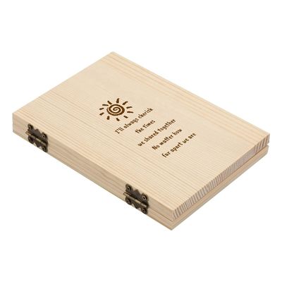 Holzpaar-Foto-Rahmen mit individuellem Laser-Gravur-Personaltext