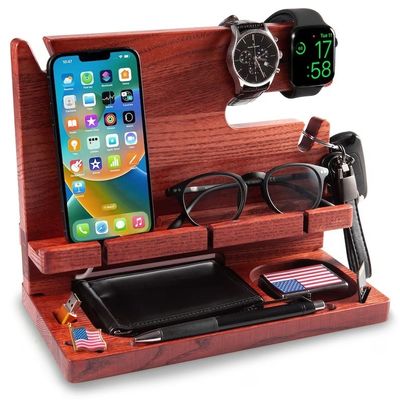 Personalisierter Leichtholztelefonhalter mit wettbewerbsfähigem und maßgeschneidertem Logo akzeptabel