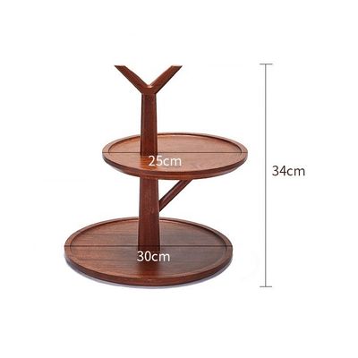 Holz 2 3 Stufe Snack Obst Teller Süßigkeiten Schachtel Dessert Display Regal Dekoration Hochzeit Kuchenstand