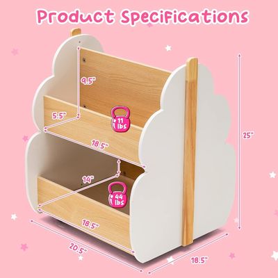 Kinderbuchschrank Holzbuchregal für Kleinkinder Buchlager auf Wohnzimmermöbeln