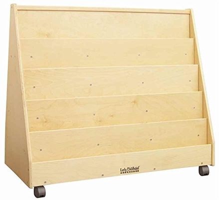 Klassenzimmer Bücherregal Kinderspeicher mit Fleckenfarbe und doppelseitigem mobilen Buchdisplay