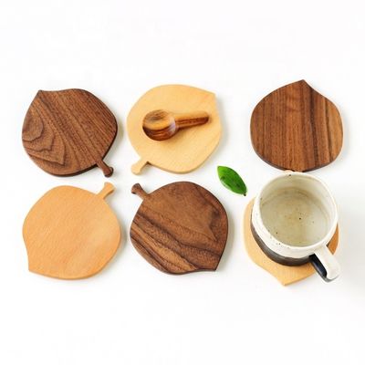 Unregelmäßige, umweltfreundliche, wasserdichte Kaffeetasse-Coaster, nachhaltige Buche, Holztasse-Matte