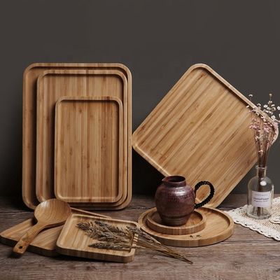 Elegantes Bamboo Serving Tray-Set mit individuellem Logo und umweltfreundlicher Größe