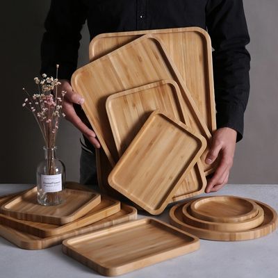 Maßgeschneiderte natürliche Massivholz-Bamboo-Teller für Besteck in verschiedenen Größen und Formen