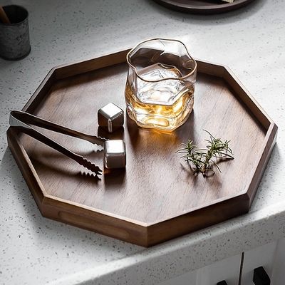 Benutzerdefiniertes Logo akzeptiert Delikates Nordic-Stil Holzhandwerk-Tray 40,5x18,5x2cm