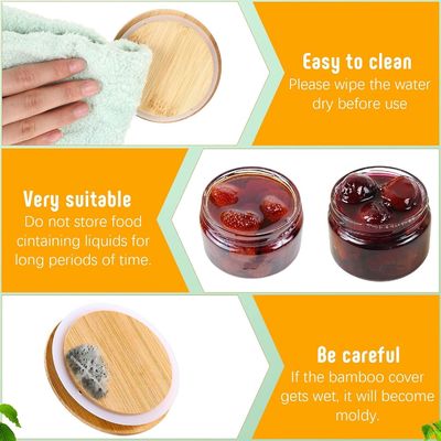 Wiederverwendbare Bambuskannendeckel für Mason-Gläser