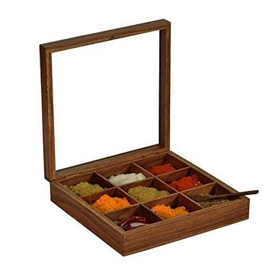 Rechteckige Holzgewürzenschachtel mit schicker Antiquität und individueller Größe