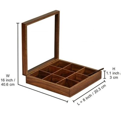 Rechteckige Holzgewürzenschachtel mit schicker Antiquität und individueller Größe