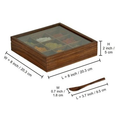 Rechteckige Holzgewürzenschachtel mit schicker Antiquität und individueller Größe