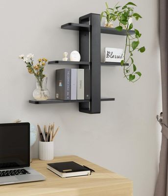 Aufbewahrungshalter Regale Schwarze Kieferholz 3 Stufe Großregal Wohnkultur Pflanzenbildschirm