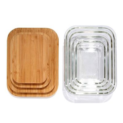 Zertifikat FSC Umweltschonende Glasspeicher für Lebensmittelbehälter mit nachhaltigen Bambusdeckeln