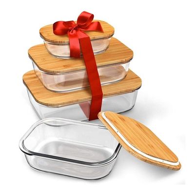 Zertifikat FSC Umweltschonende Glasspeicher für Lebensmittelbehälter mit nachhaltigen Bambusdeckeln