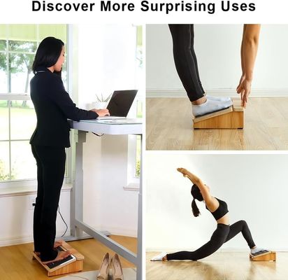 Ergonomischer Holz-Schritthocker zur Körperhaltungsunterstützung unter dem Schreibtisch in Wohn- und Bürostuhlen