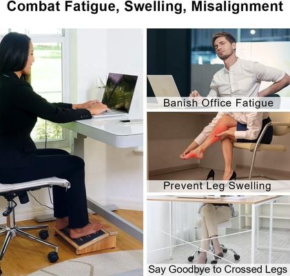 Ergonomischer Holz-Schritthocker zur Körperhaltungsunterstützung unter dem Schreibtisch in Wohn- und Bürostuhlen