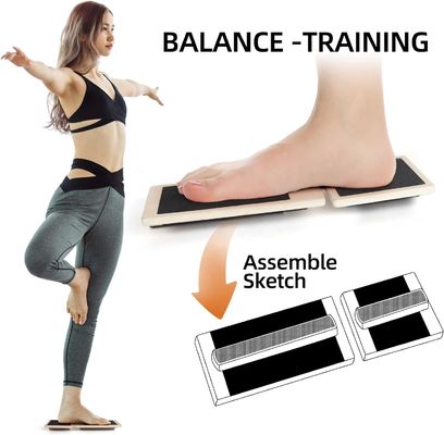 Stockt Holzquadrat Balance Board für Yoga Fitness Pedal Holzspielzeug in einfacher Farbe