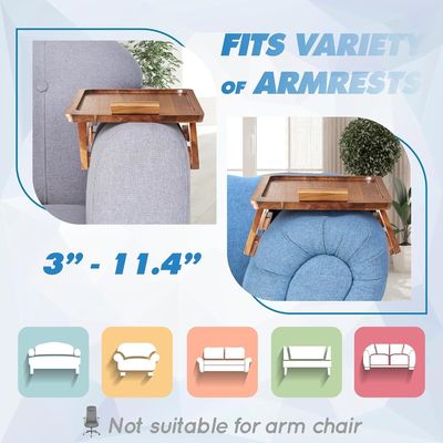 Hochmenge Bambus Sofa Schachtel Tisch Arm Klappklemm Für Couch Stehen Typ Custom
