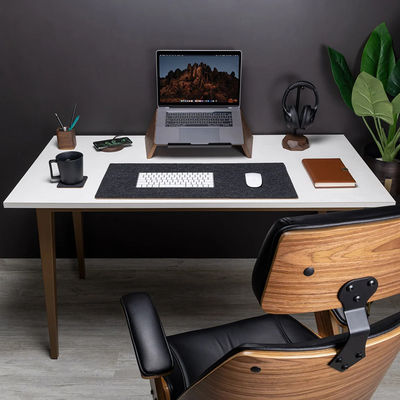 Kostenlose Probe Laptop Holz-Stand Doppelstufen Computerhalter für Computermonitor