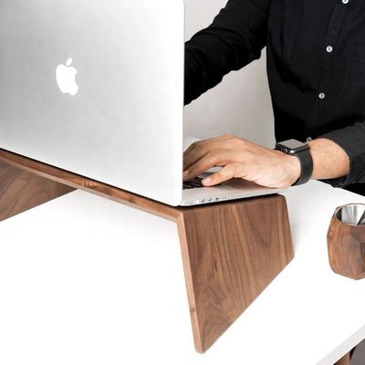 Kostenlose Probe Laptop Holz-Stand Doppelstufen Computerhalter für Computermonitor