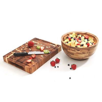 Anpassungs-Logo Akzeptable Mehrfunktionsholzwärmebeständige Schneidplatte für die Küche