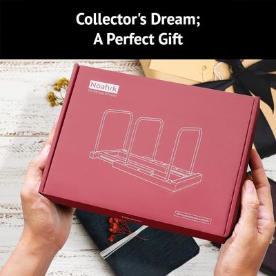 Holzverlängerbarer Plattenorganisierer aus Vinyl