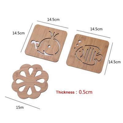 Kreative Bambus-Platzmatte für maßgeschneiderte lackierte Holz-Tiebecher und -Schüsseln
