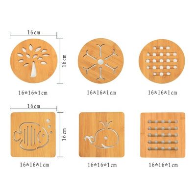 Kreative Bambus-Platzmatte für maßgeschneiderte lackierte Holz-Tiebecher und -Schüsseln