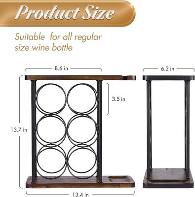 Stehender Typ Schreibtisch Weinhalter mit Holzteller und Organisation