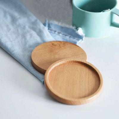 Holz für den Haushaltsgebrauch Klarfarblackierung Akazie Festgetränke-Coaster für Kaffeetasse Matte Set