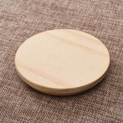 Einfache offene End Holz-Rundkrug mit Deckel Farbe und angepasstes Logo