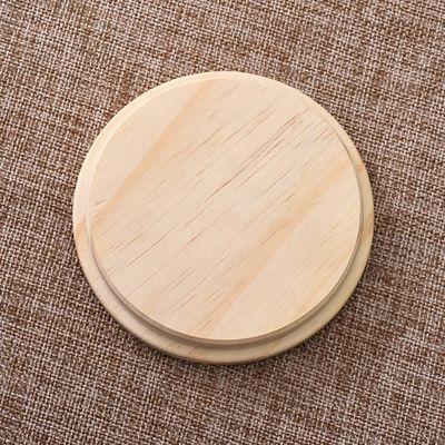 Einfache offene End Holz-Rundkrug mit Deckel Farbe und angepasstes Logo