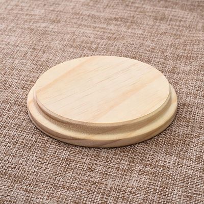 Einfache offene End Holz-Rundkrug mit Deckel Farbe und angepasstes Logo