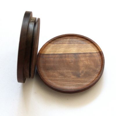 Bestellung auf Wunsch akzeptiert Küchen-Süßigkeiten Gewürze Glasglas mit nicht verschütteten schwarzen Walnussdeckel