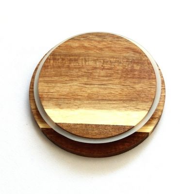 FSC-zertifizierte Acacia-Holzdeckel-Glaskerzen für einfaches Öffnen und FSC-Zertifikat