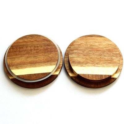 FSC-zertifizierte Acacia-Holzdeckel-Glaskerzen für einfaches Öffnen und FSC-Zertifikat