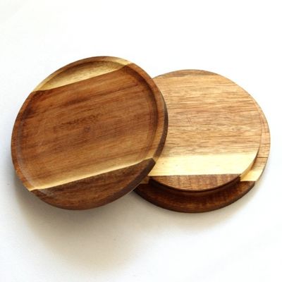 FSC-zertifizierte Acacia-Holzdeckel-Glaskerzen für einfaches Öffnen und FSC-Zertifikat