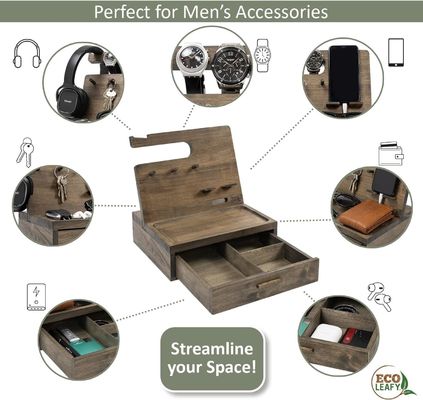 Doppelstufiger Schlaftisch-Organisator für die Aufbewahrung großer Mengen an Mobiltelefonzubehör