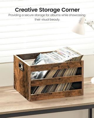 Wohnzimmer Vinyl Record Storage Organisator mit hoher Menge Vintage Holz Datei-Speicher