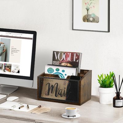 Double Tier MDF Mail Organizer für Büro-Schreibtisch benutzerdefinierte Desktop und Wandmontage Lösung