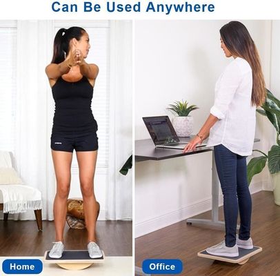 PLYWOOD Holzbalancebrett Schaukelbrett Verbessern Sie Ihr Gleichgewicht und Ihre Kernstärke bei der Arbeit