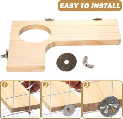Holzplattform für Hamsterkäfig L-förmiges rundes Loch 5Pcs Pedal-Spielzeug