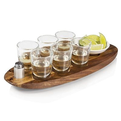 Holz-Kupfhalter Acacia Holz-Kupfhalter Schuss Glasbecher Tray mit Druck