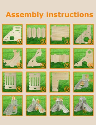 Kletterleiter und Rutsche Hütte für andere kleine Tiere