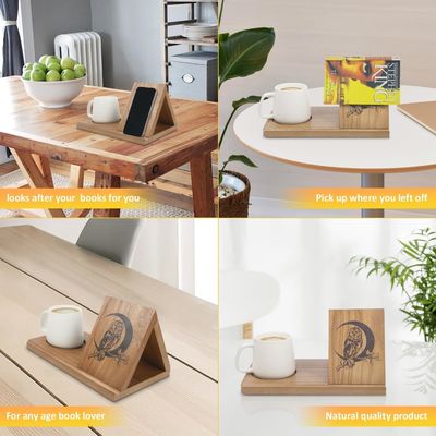 Seidenbildschirmdruck Holz Kurz Mini-Buch für Schlafzimmer Nachttisch und Schreibtisch